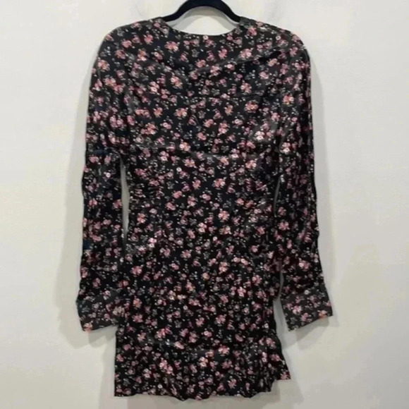 Zara floral print mini dress Medium 4661/302 - Picture 6 of 8